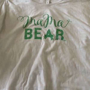 4/$12 off the shoulder Mama Bear tee